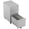 Jemini 3 Drawer Slimline Steel Mobile Pedestal, Silver Jemini 3 Drawer Slimline Steel Mobile Pedestal, Silver