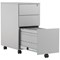 Jemini 3 Drawer Slimline Steel Mobile Pedestal, Silver Jemini 3 Drawer Slimline Steel Mobile Pedestal, Silver