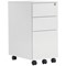 Jemini 3 Drawer Slimline Steel Mobile Pedestal, White Jemini 3 Drawer Slimline Steel Mobile Pedestal, White