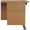 Jemini 2 Drawer Fixed Pedestal, 675mm Deep, Oak Jemini 2 Drawer Fixed Pedestal, 675mm Deep, Oak