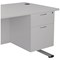 Jemini 2 Drawer Fixed Pedestal, 675mm Deep, White Jemini 2 Drawer Fixed Pedestal, 675mm Deep, White