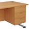Jemini 3 Drawer Fixed Pedestal, 655mm Deep, Beech Jemini 3 Drawer Fixed Pedestal, 655mm Deep, Beech