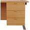 Jemini 3 Drawer Fixed Pedestal, 655mm Deep, Beech Jemini 3 Drawer Fixed Pedestal, 655mm Deep, Beech