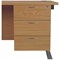 Jemini 3 Drawer Fixed Pedestal, 655mm Deep, Oak Jemini 3 Drawer Fixed Pedestal, 655mm Deep, Oak
