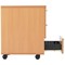 Jemini 3 Drawer Mobile Pedestal, Beech