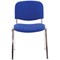 First Ultra Multipurpose Chrome Frame Stacking Chair, Blue