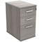 Astin 3 Drawer Desk High Pedestal, 600mm Deep, Grey Oak