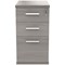 Astin 3 Drawer Desk High Pedestal, 600mm Deep, Grey Oak