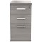 Astin 3 Drawer Desk High Pedestal, 800mm Deep, Grey Oak