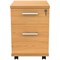 Astin 2 Drawer Mobile Pedestal, Beech