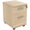 Astin 2 Drawer Mobile Pedestal, Oak