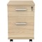 Astin 2 Drawer Mobile Pedestal, Oak