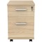 Astin 2 Drawer Mobile Pedestal, Oak Astin 2 Drawer Mobile Pedestal, Oak