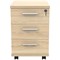 Astin 3 Drawer Mobile Pedestal, Oak Astin 3 Drawer Mobile Pedestal, Oak