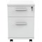 Astin 2 Drawer Mobile Pedestal, White