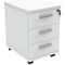 Astin 3 Drawer Mobile Pedestal, White Astin 3 Drawer Mobile Pedestal, White