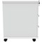 Astin 3 Drawer Mobile Pedestal, White Astin 3 Drawer Mobile Pedestal, White