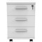 Astin 3 Drawer Mobile Pedestal, White Astin 3 Drawer Mobile Pedestal, White