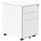 Astin 3 Drawer Mobile Steel Pedestal, White Astin 3 Drawer Mobile Steel Pedestal, White