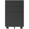 Astin 3 Drawer Mobile Steel Pedestal, Black
