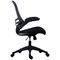 Jemini Marlos Mesh Back Chair with Folding Arms, Black