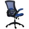 Jemini Marlos Mesh Back Chair with Folding Arms, Blue