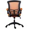 Jemini Marlos Mesh Back Chair with Folding Arms, Orange