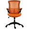 Jemini Marlos Mesh Back Chair with Folding Arms, Orange