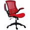 Jemini Marlos Mesh Back Chair with Folding Arms, Red