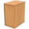 Polaris 3 Drawer Desk High Pedestal, 600mm Deep, Beech