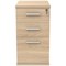 Polaris 3 Drawer Desk High Pedestal, 600mm Deep, Oak