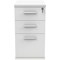 Polaris 3 Drawer Desk High Pedestal, 600mm Deep, White