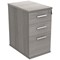 Polaris 3 Drawer Desk High Pedestal, 600mm Deep, Grey Oak