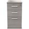 Polaris 3 Drawer Desk High Pedestal, 600mm Deep, Grey Oak