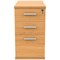 Polaris 3 Drawer Desk High Pedestal, 800mm Deep, Beech