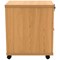Polaris 2 Drawer Mobile Under Desk Pedestal, Beech