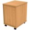 Polaris 2 Drawer Mobile Under Desk Pedestal, Beech