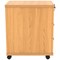 Polaris 3 Drawer Mobile Under Desk Pedestal, Beech