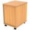 Polaris 3 Drawer Mobile Under Desk Pedestal, Beech