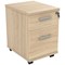 Polaris 2 Drawer Mobile Under Desk Pedestal, Oak Polaris 2 Drawer Mobile Under Desk Pedestal, Oak