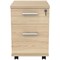 Polaris 2 Drawer Mobile Under Desk Pedestal, Oak