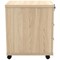 Polaris 3 Drawer Mobile Under Desk Pedestal, Oak