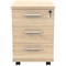 Polaris 3 Drawer Mobile Under Desk Pedestal, Oak Polaris 3 Drawer Mobile Under Desk Pedestal, Oak