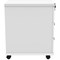 Polaris 3 Drawer Mobile Under Desk Pedestal, White