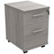 Polaris 2 Drawer Mobile Under Desk Pedestal, Grey Oak