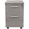 Polaris 2 Drawer Mobile Under Desk Pedestal, Grey Oak