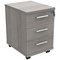 Polaris 3 Drawer Mobile Under Desk Pedestal, Grey Oak