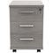 Polaris 3 Drawer Mobile Under Desk Pedestal, Grey Oak