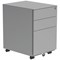 Polaris 3 Drawer Mobile Under Desk Steel Pedestal, Silver Polaris 3 Drawer Mobile Under Desk Steel Pedestal, Silver