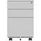 Polaris 3 Drawer Mobile Under Desk Steel Pedestal, Silver Polaris 3 Drawer Mobile Under Desk Steel Pedestal, Silver